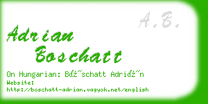 adrian boschatt business card